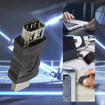 충전 케이블 USB 핸드폰 고속 C타입 8핀 5핀 Firewire ieee 1394 용 6 핀 암 헤드 - usb 2.0 플러그 어댑터 변환기 컴퓨터 커넥터 액세서리 도구, 검은색