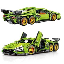 Veottye Super Sports 자동차 빌딩 키트 1:14 스케일 블록 장난감 6X6 경주용 모델 14세 이상 남아 성인용(1475피스)