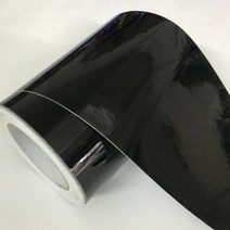 자동차 랩핑지 10cm 너비 광택 블랙 에어 릴리스 비닐 랩 롤 광택 자동차 시트지, 글로시 블랙, 15cm x 300cm