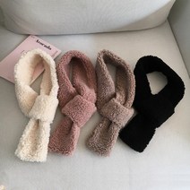 리솜 포근포근 따뜻한 양털 쁘띠 머플러 목도리