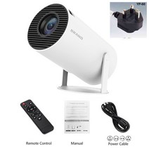 샤오미 HDMI 휴대용 LED 프로젝터 안드로이드 110 4K 풀 HD 720P 120 ANSI 지원 24G 및 5G 와이파이 무선 연결 BT50 HY300, 3.UK Plug
