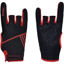 Professional Anti-Skid Bowling Gloves for Women Men Comfortable Accessories Semi-Finger Sports Mitte, 소형/중형, 빨간색