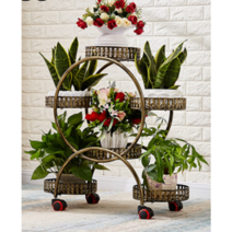 SAMARA 북유럽 베란다 화분정리대 다용도 철공예 인테리어 선반 진열대생산국가출고품, 1개, 브론즈