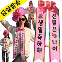 인간화환 컬러아기화환 결혼식 졸업식 리본띠 아기리본 아기인간화환 생일 환갑 개업, 성인전신-분홍, 8번-과자체