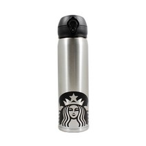 스타벅스 원터치 텀블러 500ml 6컬러 블랙 실버 화이트 그린 브라운 선물용 텀블러 보온 보냉 스벅