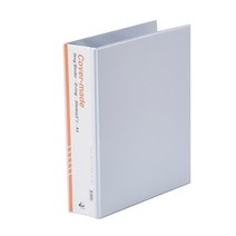플러스샵 3공 D링 바인더 A4 세로형 화이트 PVC고주파 5종, 8cm