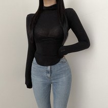 VANANA2 유트임 슬림핏 따듯 부들 목폴라 긴팔 티셔츠 5color