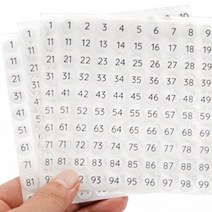 큰숫자스티커 다꾸스티머 다이어리꾸미기 1-100