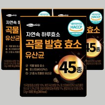 곡물 발효 효소 유산균 웰핏 45종 자연속 하루 효소 분말 프로바이오틱스, 90g, 3개