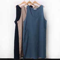 [강물처럼] 빅사이즈사랑해요 9855L105 린넨일자 나시원피스 ZY (6975116)