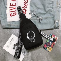 여자벨트백 미니슬링백 어깨 가슴 가방 허리 팩 크로스 바디 벨트 파우치 핸드백 캥거루 바나노 사이, 03 Music Black