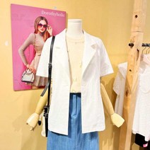 도로시홀릭 원버튼린넨반팔자켓(D22B70333)