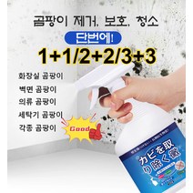 1+1/2+2/3+3 가정용 곰팡이 제거 스프레이 주방 위생 벽 곰팡이 제거 스프레이 초강력 청정 화이트 벽면 곰팡이 제거제, 곰팡이 제거제*2