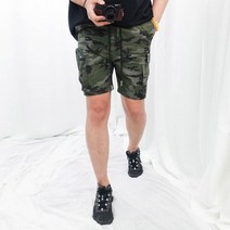 남자 카모 반바지 밀리터리 밴딩 스판 냉장고 팬츠 3컬러