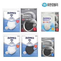 유한킴벌리 크리넥스 KF80 KF94 데일리 입체형 황사마스크 새부리형 소형 중형 대형, 30매, KF-80대형(블랙)