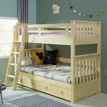 40만원상당폭탄사은품(하부서랍+매트구매시 포켓매트 업그레이드+방수커버) 에보니아 조이 수퍼싱글 이층침대 (매트/책꽂이 옵션선택), 기본형 매트제외