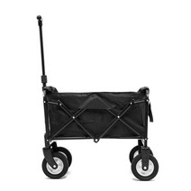 유라 아웃도어 캠핑카 접이식 슈퍼마켓 장보기 캐리어 카트 작은 짐카트, 미니 베이직 블랙