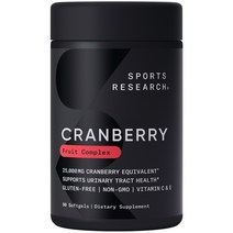 스포츠리서치 크랜베리 컨센트레이트 250mg 소프트젤, 90개입, 1개, 90정