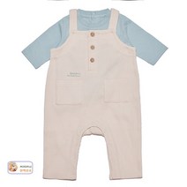 [밍크뮤ch] 23년 SS (BE)말랑와플우주복SET 3317067503 유아외출복 백일 돌 선물 실내복 멜빵바지