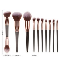 메이크업 메이크업 브러쉬 세트 가방 나무 손잡이 아이 섀도우 파우더 파운데이션 립 전문 미용 도구 7/10, 08 NO Bag Only OPP