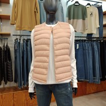 닉스 겨울 품절초특가 여자 가볍고 포근한 라운드 오리털 경량 패딩조끼 501