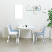 디케 넛츠 반타원형 1000 세라믹 2인용 식탁세트(의자2), 블랙/플레인화이트, 넛츠핑크2