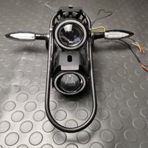 오토바이헤드라이트 Honda Ruckus Nps50 Zoomer Af58 Gy6 Hunter Scooter 오토바이 일반 수정 램프에 대한, 02 Blue Angel Eyes