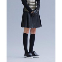 닥스골프 [21FW] [Premium Italian Fabric]블랙 에코 레더 플리츠 스커트 DNSK1D751BK