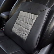 제주 화산재 스코리아2 차량용 등받이 등쿠션 통기성 안정감 자동차 차량용 허리받침 요추 고밀도 메모리폼 천공가죽 원단 4계절 향균 사무실 직장 학생 의자 카 인테리어용품