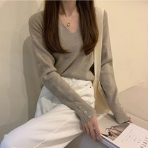 프랑스 스타일 가을 니트웨어 새로운 게으른 스타일 봄과 가을 디자인 감각 편안한 부드러운 세련된 긴 소매 탑