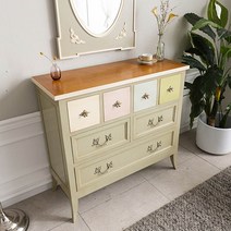 Sunshine 인테리어 서랍장 장식장 예쁜 엔틱 프렌치 수납장 진열장 장식장