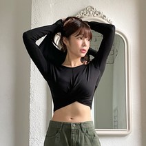 [디아미뇽] 지젤 꼬임 크롭긴팔티