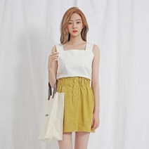 gsk1614b 면스커트 단추스커트 미니스커트 밴딩스커트 여름스커트 Lovely 캐주얼룩