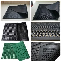 고무매트 업소용 산업용 식당 주방 미끄럼방지매트 모음, 캡슐매트, 60X90, 검정