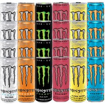 [오늘쇼핑]몬스터에너지 혼합 6종 각 4개씩(그린+시트라+울트라+망고로코+선라이즈+파이프), 355ml