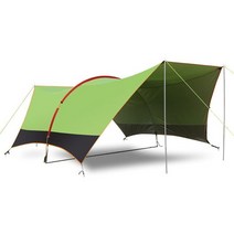 천막 텐트 야외 태양 보호 방수 두꺼운 가족 피크닉 해변 캠핑 HABY 바베큐 PERGOLA SUNSHETER UPF40 +, Green Black|CHINA