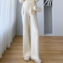 반폴라 빅 슬릿 임산부 니트티와 팬츠 임신초기 부터 만삭까지 입는 예쁜 임산부 봄 니트 패션