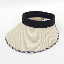 체크라인 썬캡 썬바이저 자외선 UV 햇빛 차단 모자