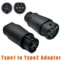 전기차 충전기 젠더 어댑터 5핀 7핀 3종, type1 to type2, 해외배송 상품입니다.