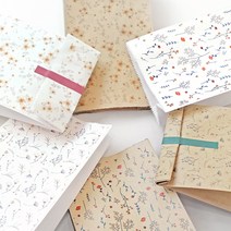 [핸즈픽메이드] 와일드플라워 각대봉투 3종 10매 답례 선물 기념일 구디백 꽃디자인 종이백, C-와일드플라워 레드, 10매입