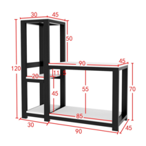 수족관 받침대 인테리어 축양장 철제 소품선반 광폭, 플라워랙30x45x120실린더랙90x45x70