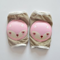아기무릎보호대 유아무릎보호대 일센치 성장판꾹꾹이 걸음마 오리, 0-2세, 연근 핑크 폭스(벨크로)