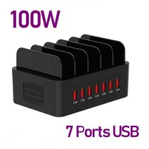 차량충전기 범용 멀티 USB 충전기 고속 충전 스테이션 스탠드 패드 폰 14 13 삼성 호환 S22 샤오미 태블릿용 150W 16 포트 3.5A, [02] 100W 7 Ports USB, [01] US