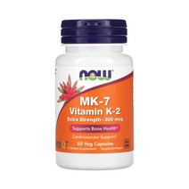 나우푸드 MK-7 비타민 K-2 300mcg 식물성 캡슐 60정, 60개, 1팩