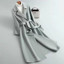여성 추동 캐시미어 코트 울 코트 양면 캐시미어 코트