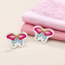 41-415 꼬리나비 자수장식 - 화이트 HDS-159 한복장식 한복자수장식