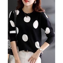 (쩡이네) 여성 봄신상니트 땡땡이니트