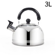 티포트 약탕기 휘파람 주전자 스테인레스 스틸 차 휘슬 물병 가스 인덕션 쿠커용 2.5L, 03 3L