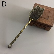 레트로 금속 차 숟가락 중국 주걱 아연 합금 잎 선택기 다도 용품 액세서리 도구 1 개, 다크 카키