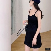 가바바 여성 나시 원피스 모던하고 시크한 블랙 H라인 나시 미니원피스 G51958